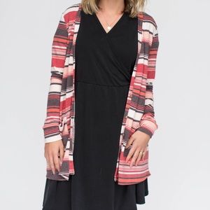 Brown striped Cardigan by A&D NWT